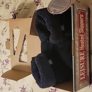 COPY - Comfy Foamtreads Leisure Heated Slipper. Sz M, Microwavable, Black